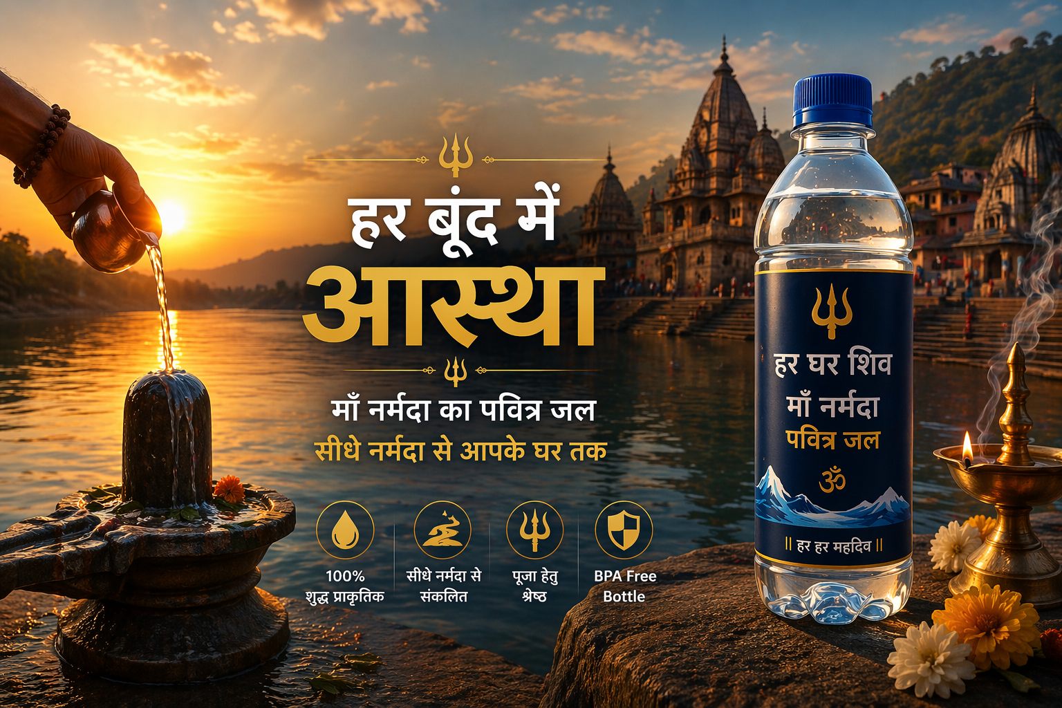 Maa Narmada Pavitra Jal at Every Home (250 ml)