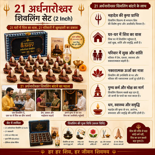 21 Shivlings for 21 Homes – Ardhanarishwar Set