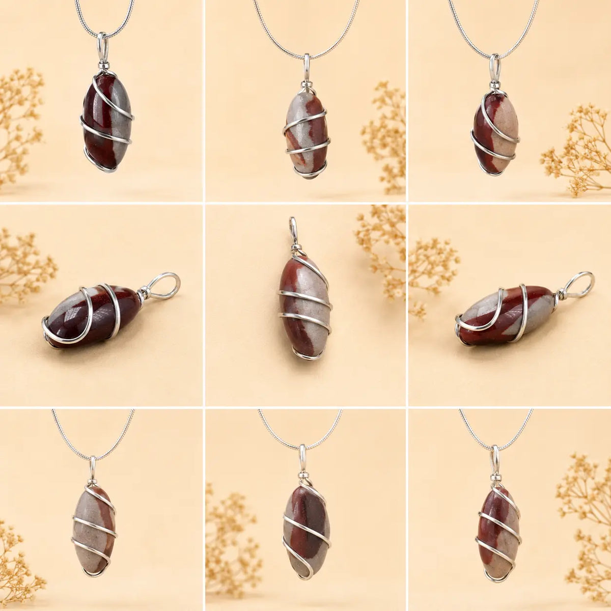 Different natural stone variations of Narmadeshwar Shivling Pendant