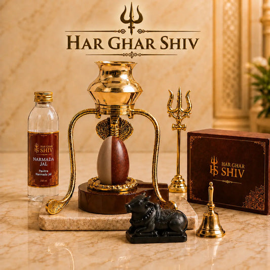 Ardhanarishwar Narmadeshwar Shivling Complete Set - Sawan Special