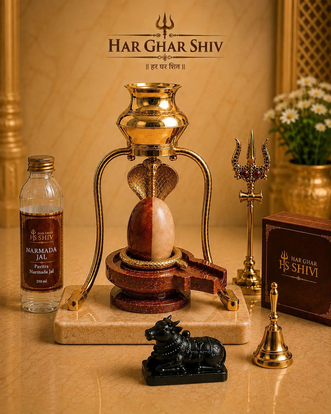 Ardhanarishwar Narmadeshwar Shivling Sawan Special set – additional product photo