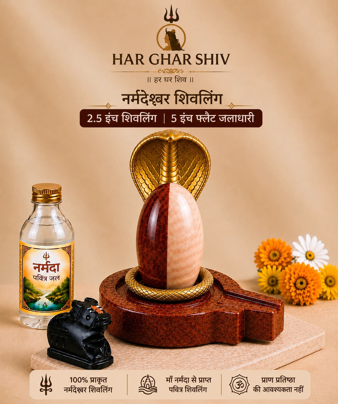 Ardhanarishwar Shivling – 100% Natural Narmdeshwar – additional product photo