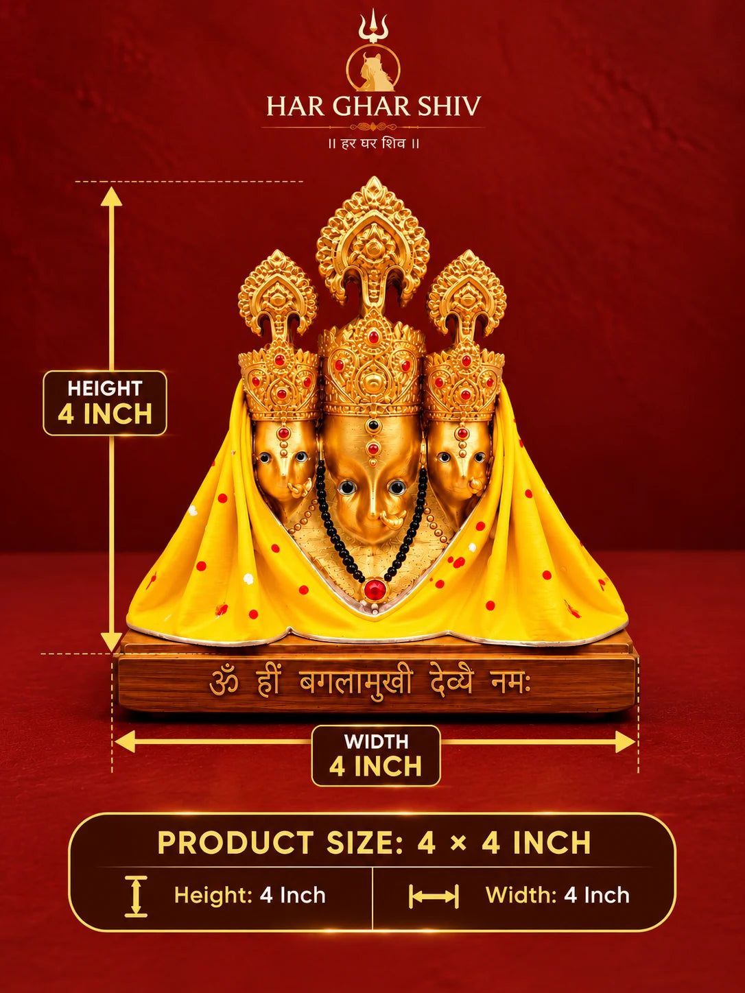 Bagalamukhi Mata Idol – Nalkheda Swaroop | Maa Pitambara Devi