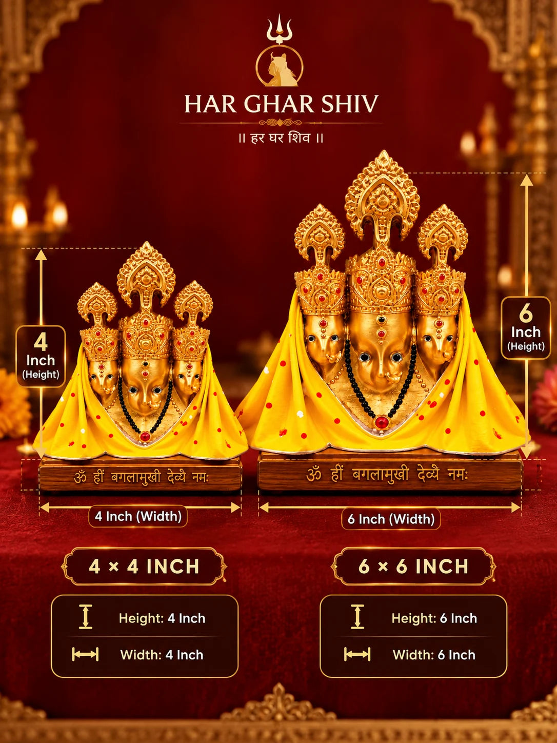 Bagalamukhi Mata Idol – Nalkheda Swaroop | Maa Pitambara Devi