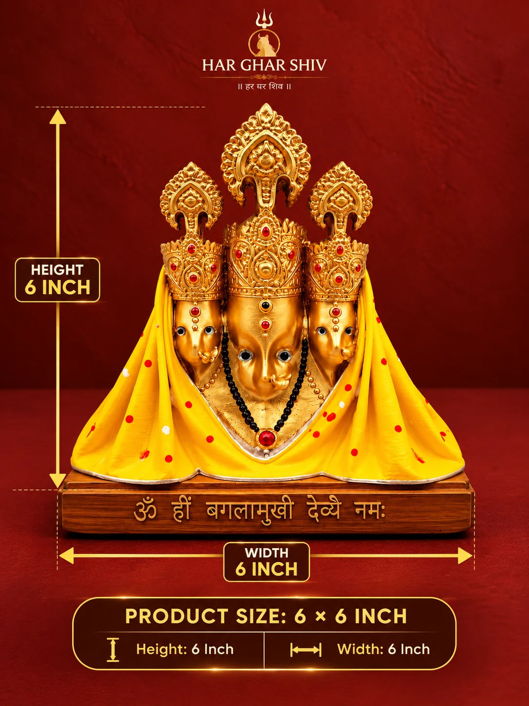 Bagalamukhi Mata Idol – Nalkheda Swaroop | Maa Pitambara Devi
